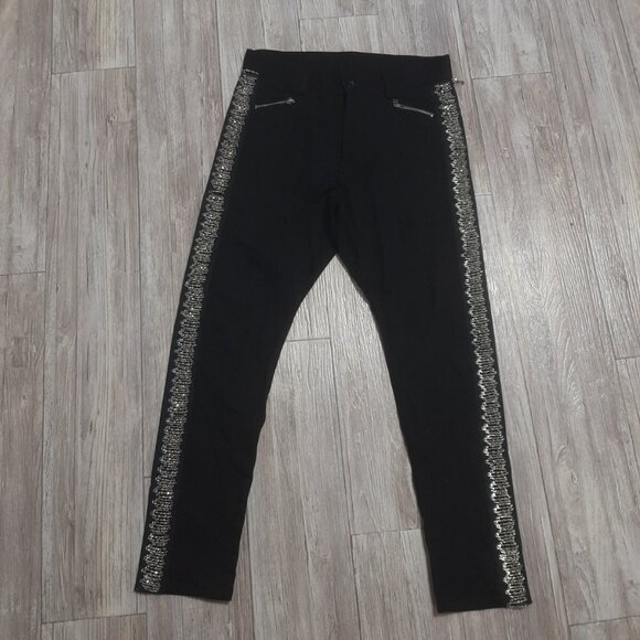 Unconditional London Denim Adorned Safety Pin Stripes Jeans Men's 31" Small S - Picture 1 of 7